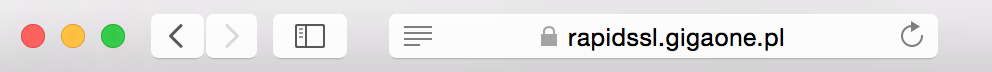 Połączenie SSL w przeglądarce Safari 6