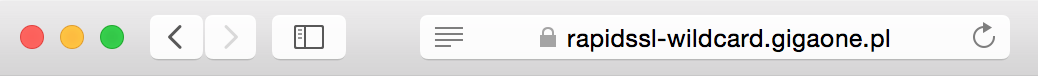 Połączenie SSL w przeglądarce Safari