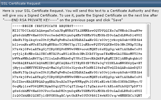 SSL Certificate Request