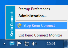 Kerio Connect Monitor, tray icon