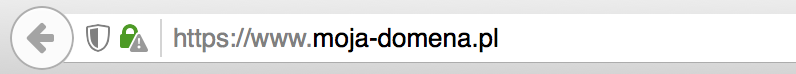 Firefox zablokował elementy tej strony, które nie były przesłane w sposób bezpieczny.